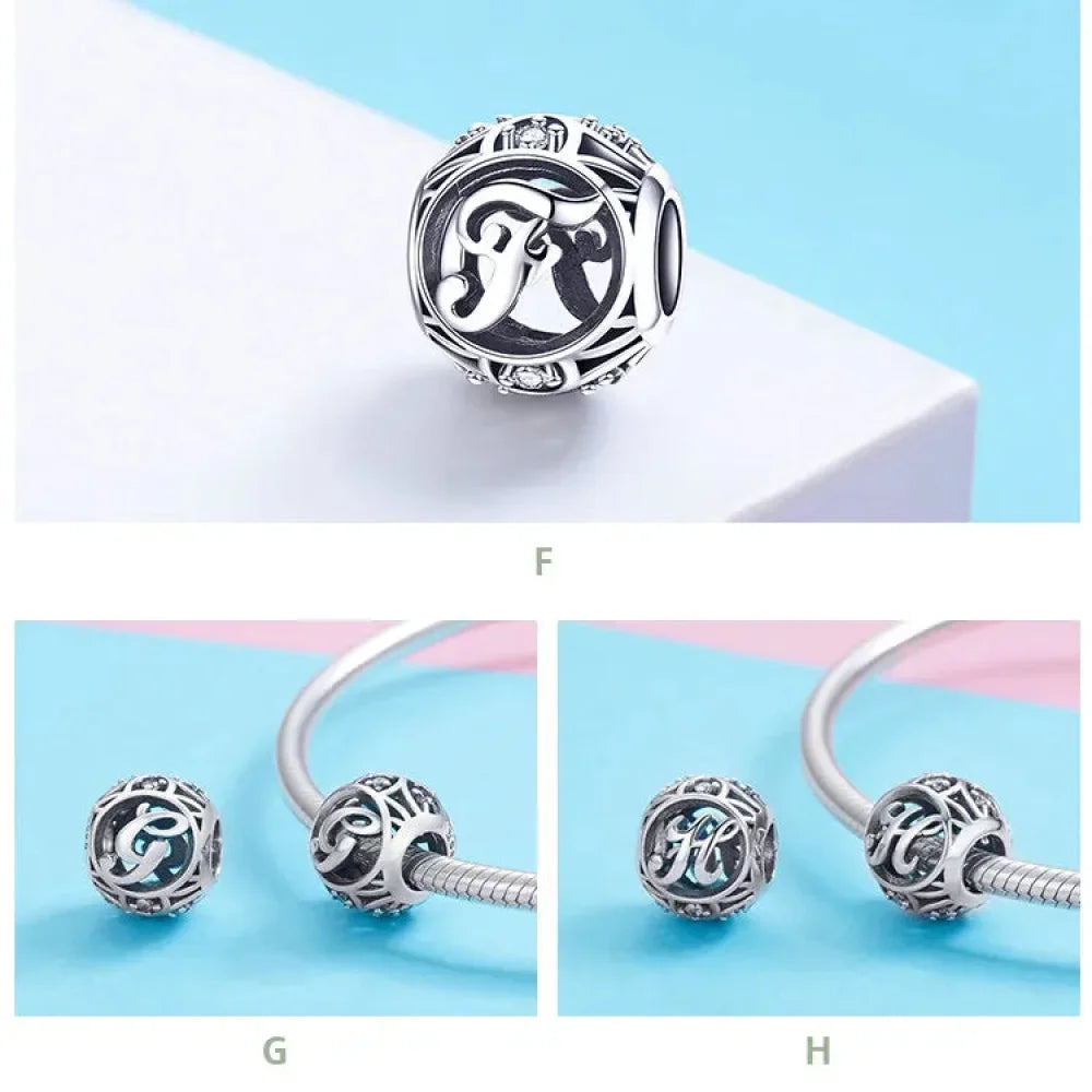 925 Sterling Silver Alphabet Charms - A To Z Letter Collection For Diy Jewelry Making Itz Luxury