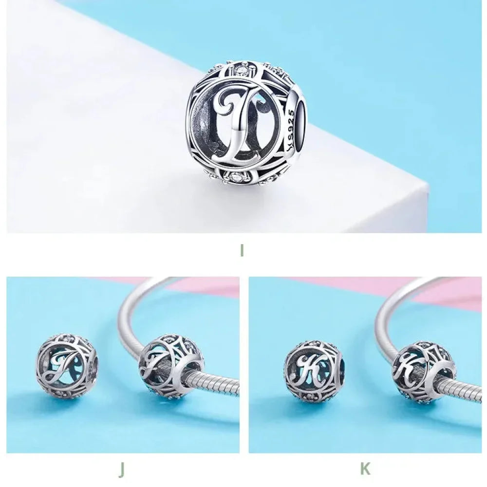 925 Sterling Silver Alphabet Charms - A To Z Letter Collection For Diy Jewelry Making Itz Luxury
