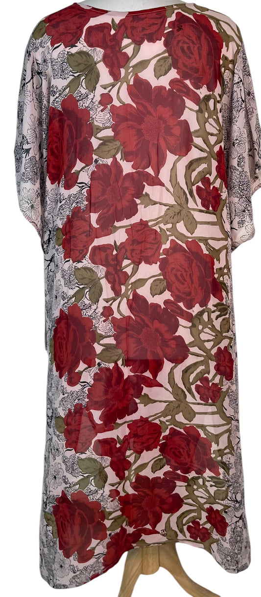 PRG6367 Sheer Avatar Pure Silk Maxi Kaftan - Velora