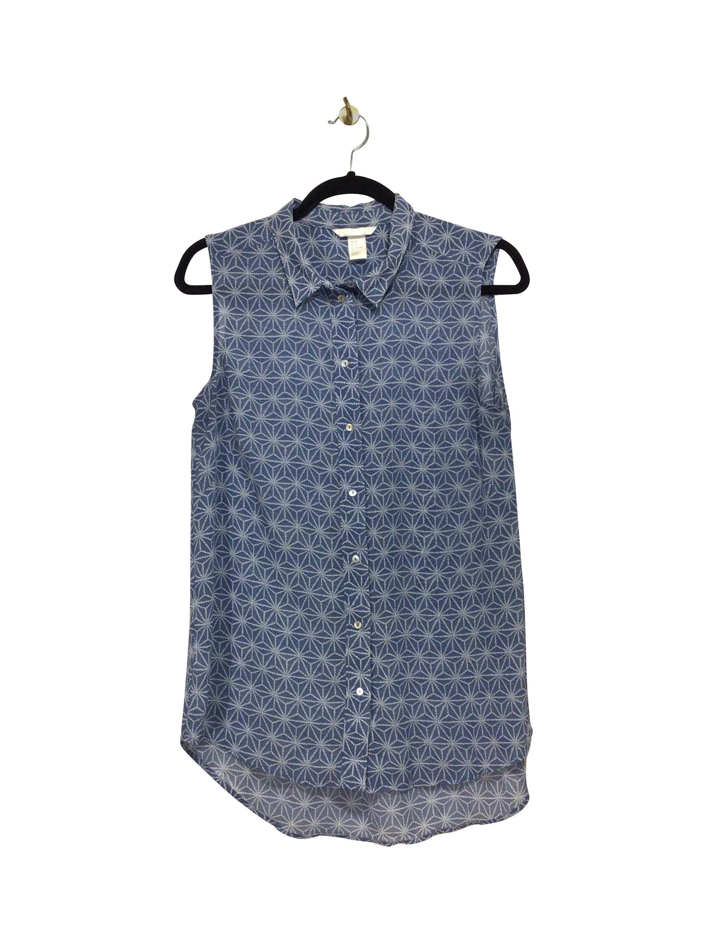 H&M Regular fit Button-down Top in Blue - 8 - Velora
