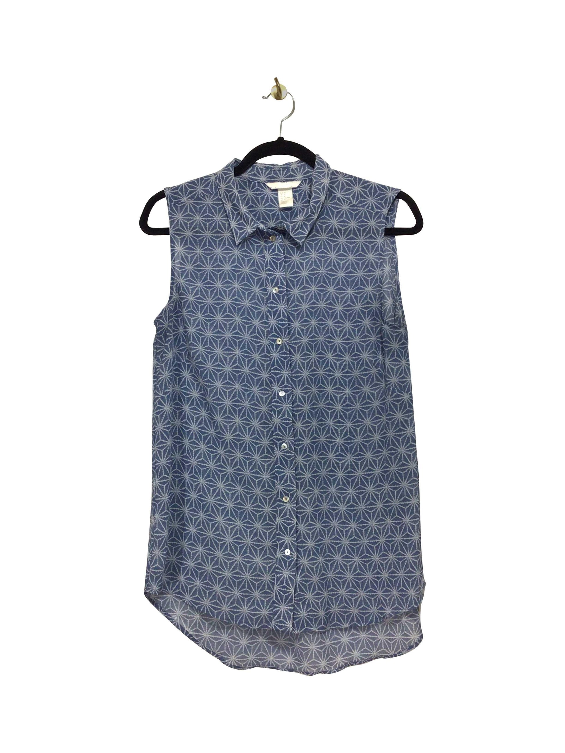 H&M Regular fit Button-down Top in Blue - 8 - Velora