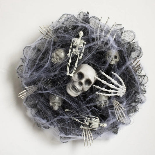 Halloween Black Mesh Skull Garland Party Layout Props EX-STOCK Canada