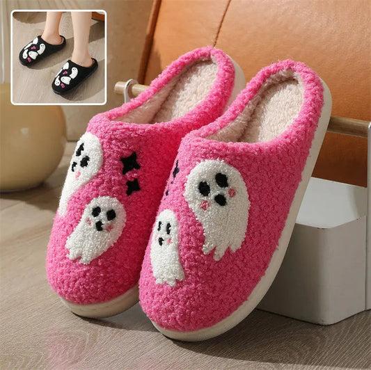Halloween Cartoon Ghost Cotton Slippers For Women Indoor Non-slip Bedroom Floor Slipper Winter House Shoes EX-STOCK Canada