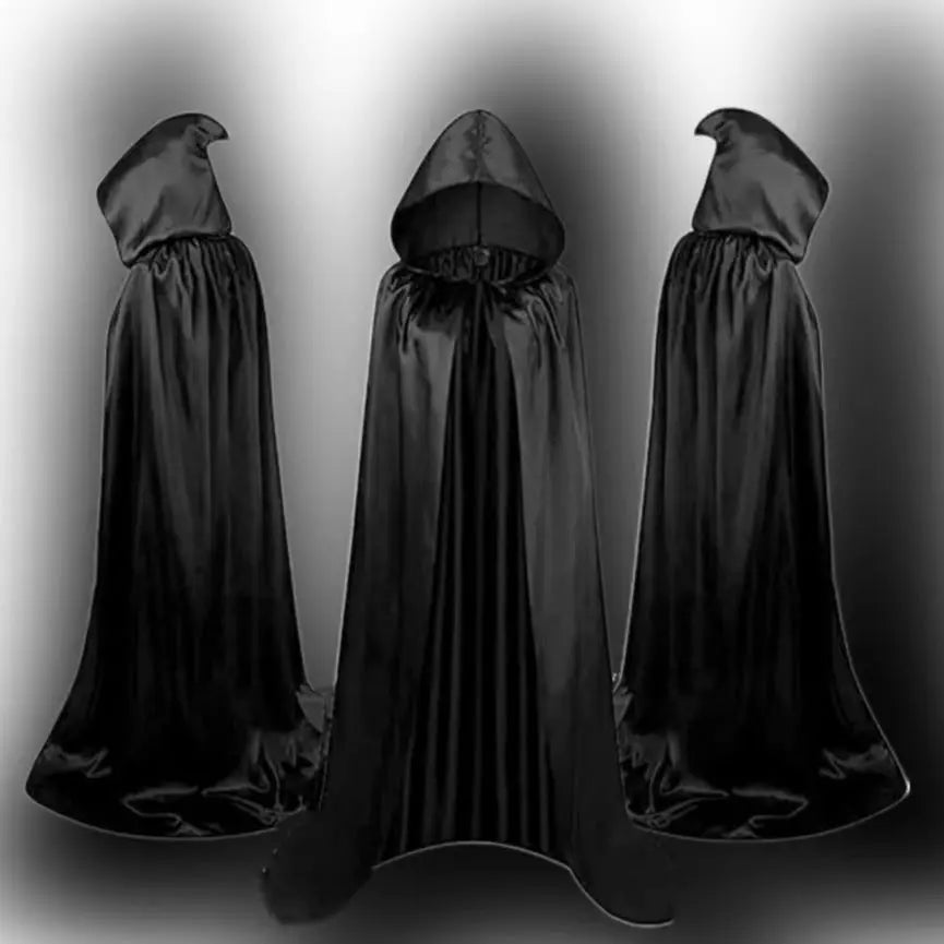 Halloween Cloak Costumes Wizard Cloak For Children Hooded Capes Mantle Black Party Decoration - Velora