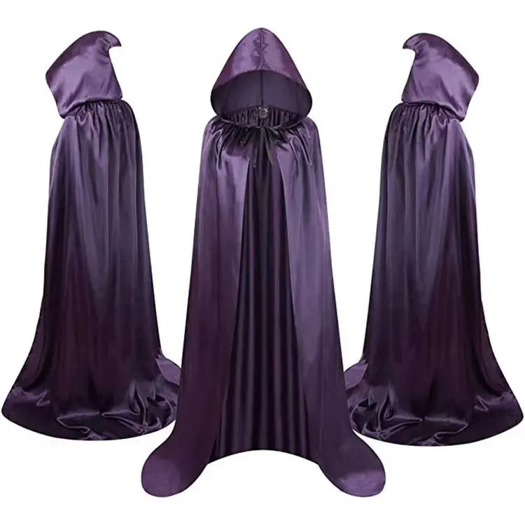 Halloween Cloak Costumes Wizard Cloak For Children Hooded Capes Mantle Black Party Decoration - Velora