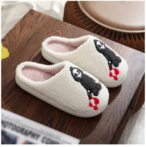 Halloween Funny Spider Ghost Scary Flat Indoor House Shoes For Women Men Soft Plush Cozy Horror Halloween Gifts EX-STOCK Canada