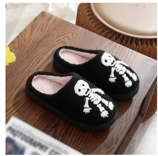 Halloween Funny Spider Ghost Scary Flat Indoor House Shoes For Women Men Soft Plush Cozy Horror Halloween Gifts EX-STOCK Canada
