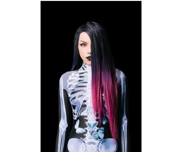 Halloween Long Sleeve Tights See-through Skeleton 3D Printed One-piece EX-STOCK Canada