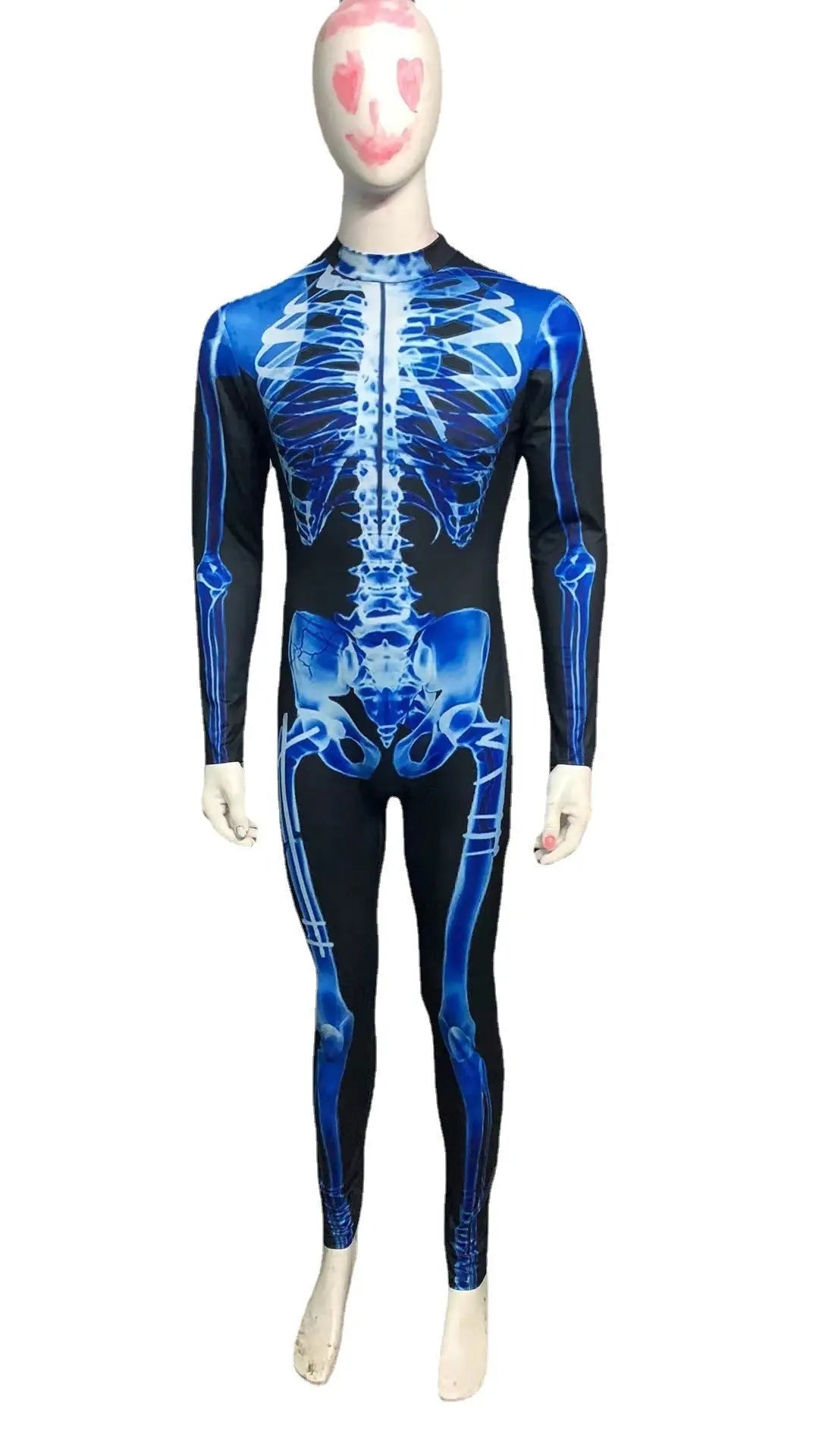 Halloween Long Sleeve Tights See-through Skeleton 3D Printed One-piece EX-STOCK Canada