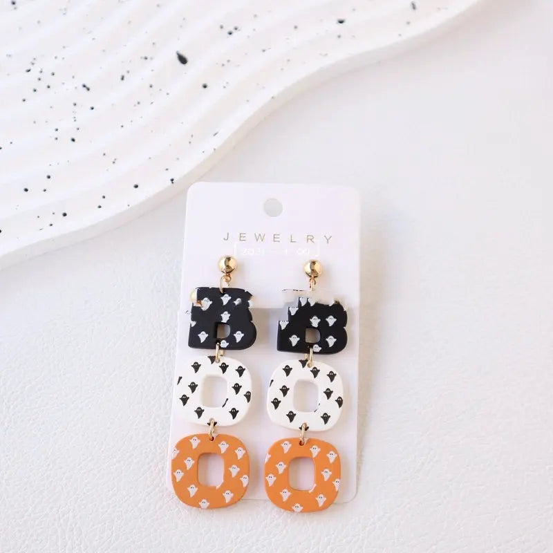 Halloween Polymer Clay Acrylic Paint Earrings - Velora