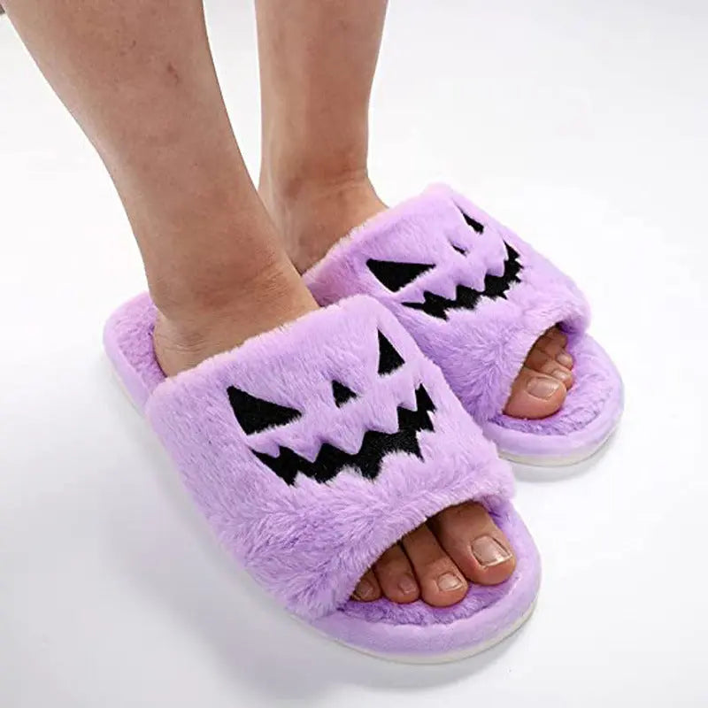 Halloween Shoes Winter Cute Warm Home Slippers Women EX-STOCK Canada