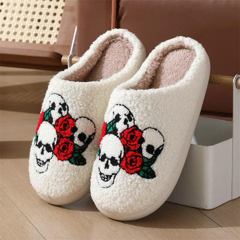 Halloween Slippers – Plush Anti-Slip Warm Slippers for Men & Women - Velora