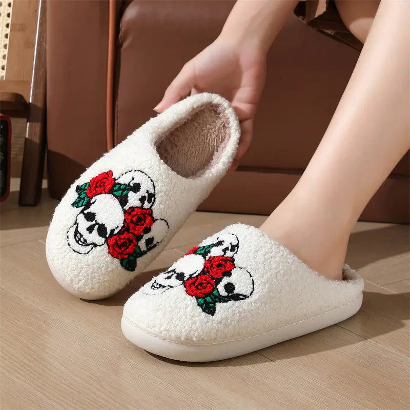 Halloween Slippers – Plush Anti-Slip Warm Slippers for Men & Women - Velora