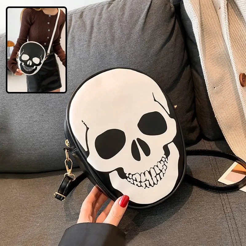 Halloween Skull Shoulder Bag Personality Funny Messenger Bag Kids Couples Outdoor Small Phone Bag For Women - Velora