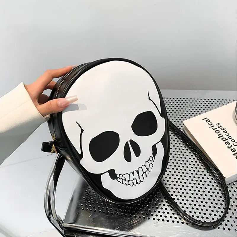 Halloween Skull Shoulder Bag Personality Funny Messenger Bag Kids Couples Outdoor Small Phone Bag For Women - Velora
