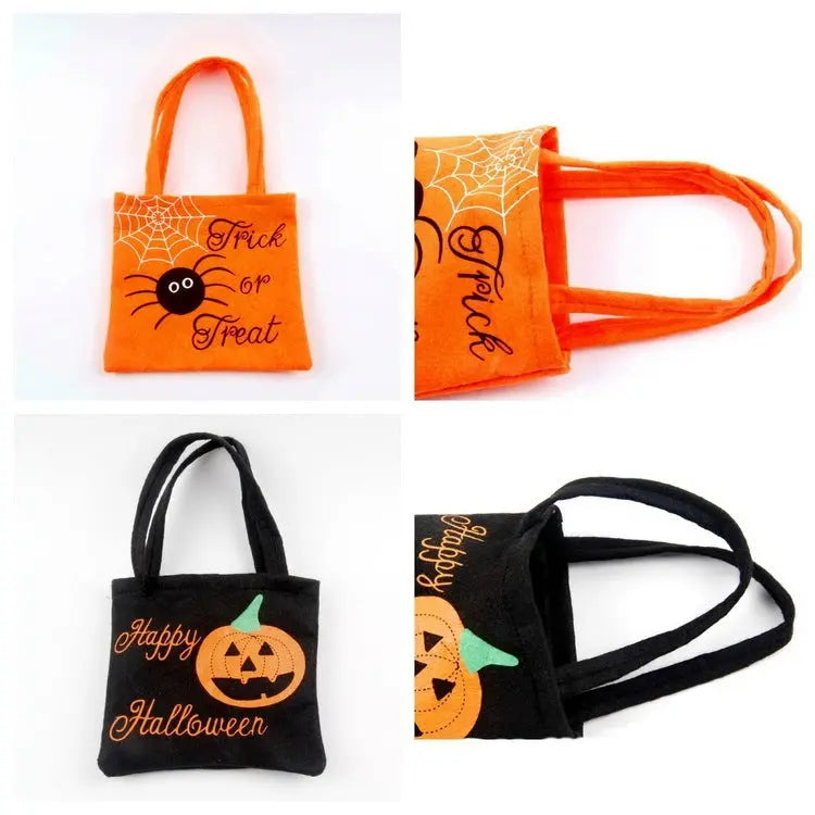 Halloween Spider Pumpkin Print Shoulder Bag Children's Candy Gift Bags Small Handbags Women - Velora