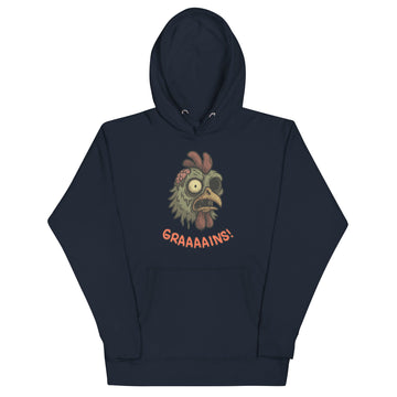 Halloween Zombie Chicken Unisex Bunny Hug (hoodie) - Velora Luxury Fashion