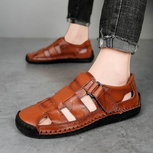 Handmade Stitching Leather Casual Beach Men's Sandals EX-STOCK Canada