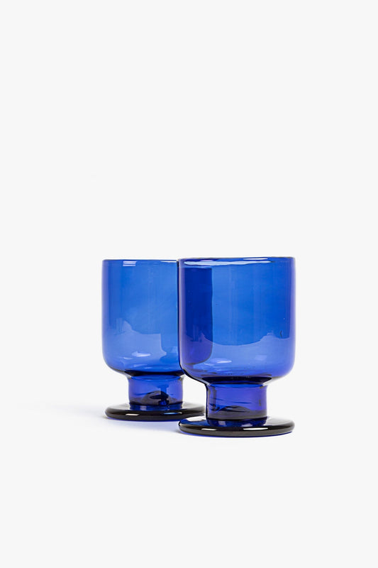 Handmade blown Glass Goblet Set of 2 - Velora Luxury Fashion