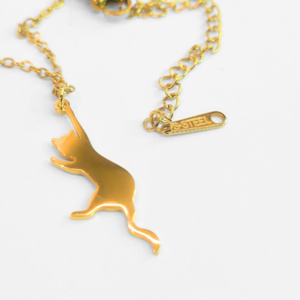 Hang In There Kitty Necklace - Velora