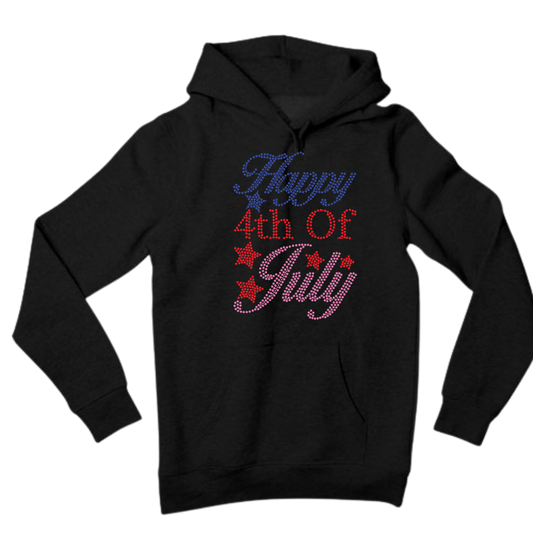 Happy 4th of July Rhinestone Shirt – Patriotic Sparkle Bling Tee | Blingdazzel