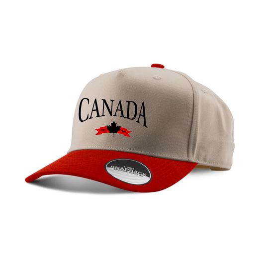 CANADA VARSITY EMBROIDERED TWO-TONE PANEL CAP - Velora
