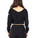 Headrush Angel Wings Cropped V-Neck Sweatshirt - Velora Luxury Fashion