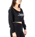 Headrush Angel Wings Cropped V-Neck Sweatshirt - Velora Luxury Fashion