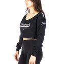 Headrush Angel Wings Cropped V-Neck Sweatshirt - Velora Luxury Fashion