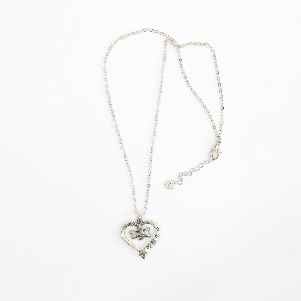 Heart & Bone Necklace - Velora Luxury Fashion