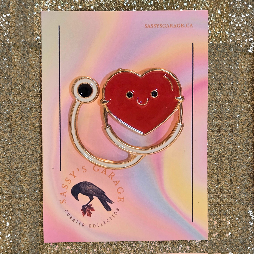 Heart Shaped Stethoscope | Collectible Pin - Velora