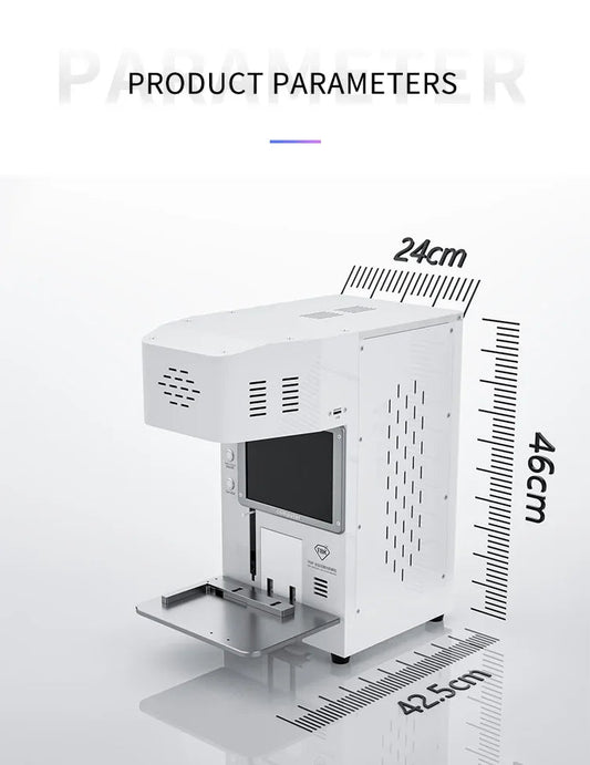 TBK958F 20W Fiber Automation Mobile Back Glass Laser Machine for iPhone Phone Repair Industries Velora