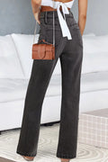 High-Waisted Wide-Leg Vintage Wash Jeans - Velora Luxury Fashion