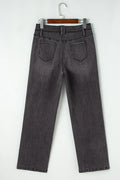High-Waisted Wide-Leg Vintage Wash Jeans - Velora Luxury Fashion