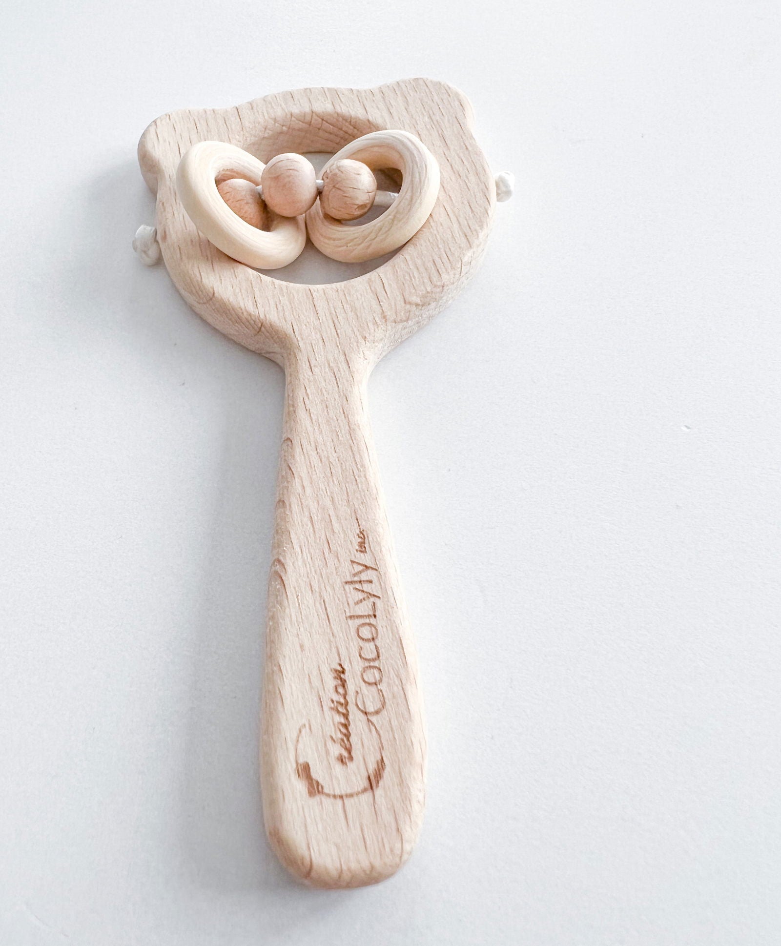 Hochet ourson tout en bois - Velora Luxury Fashion