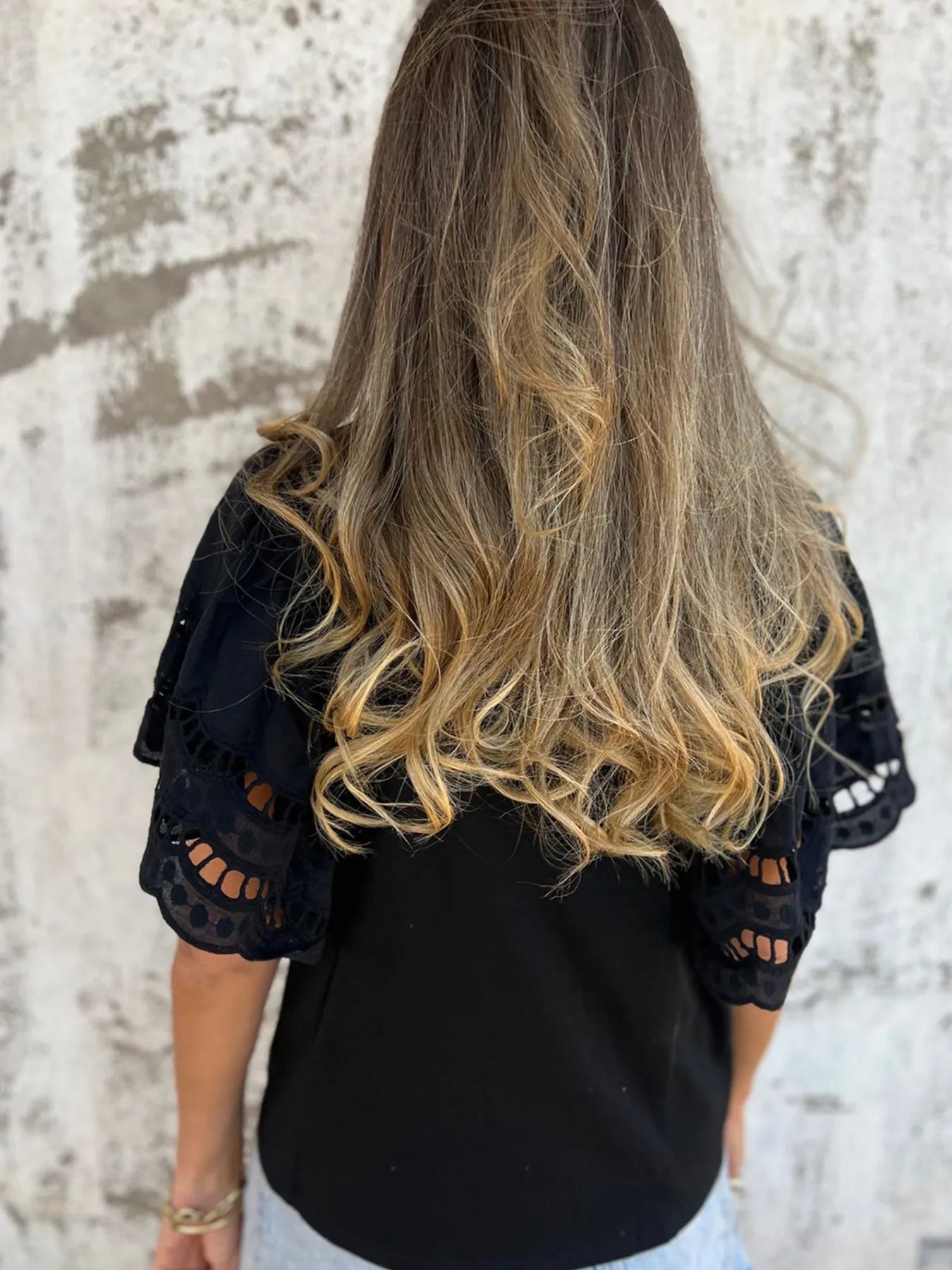 Hollow Out Sleeve Casual Blouse - Velora Luxury Fashion