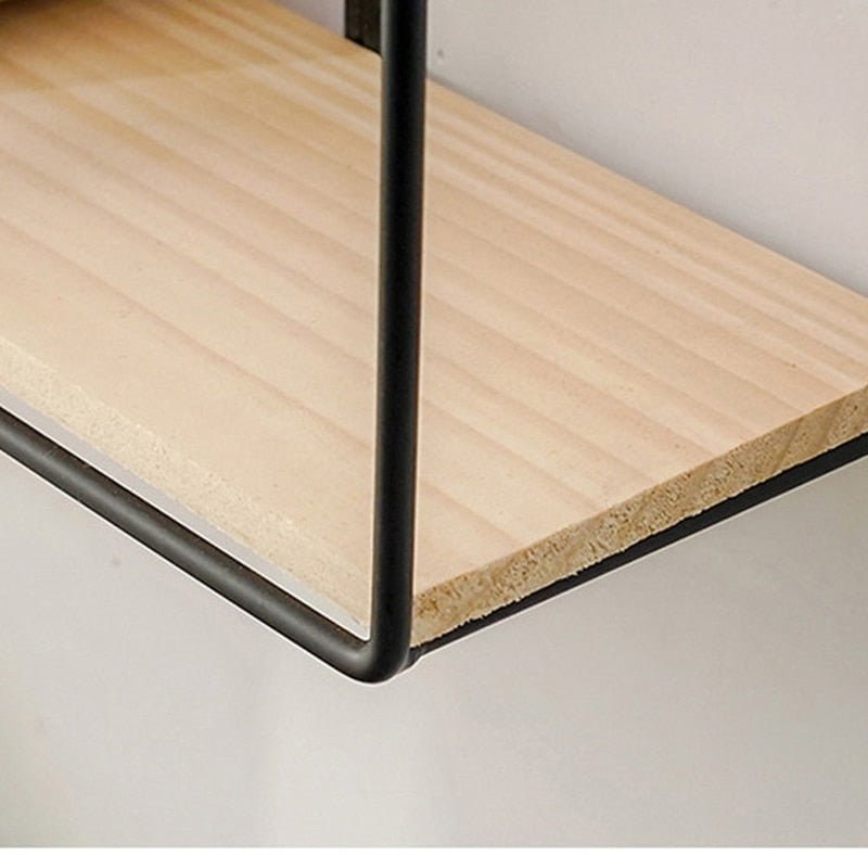 Hollow Wooden Storage Shelf - Velora Luxury Fashion