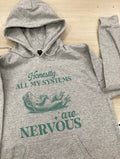 Honestly, All My Systems Are Nervous Frog Hoodie - Velora Luxury Fashion