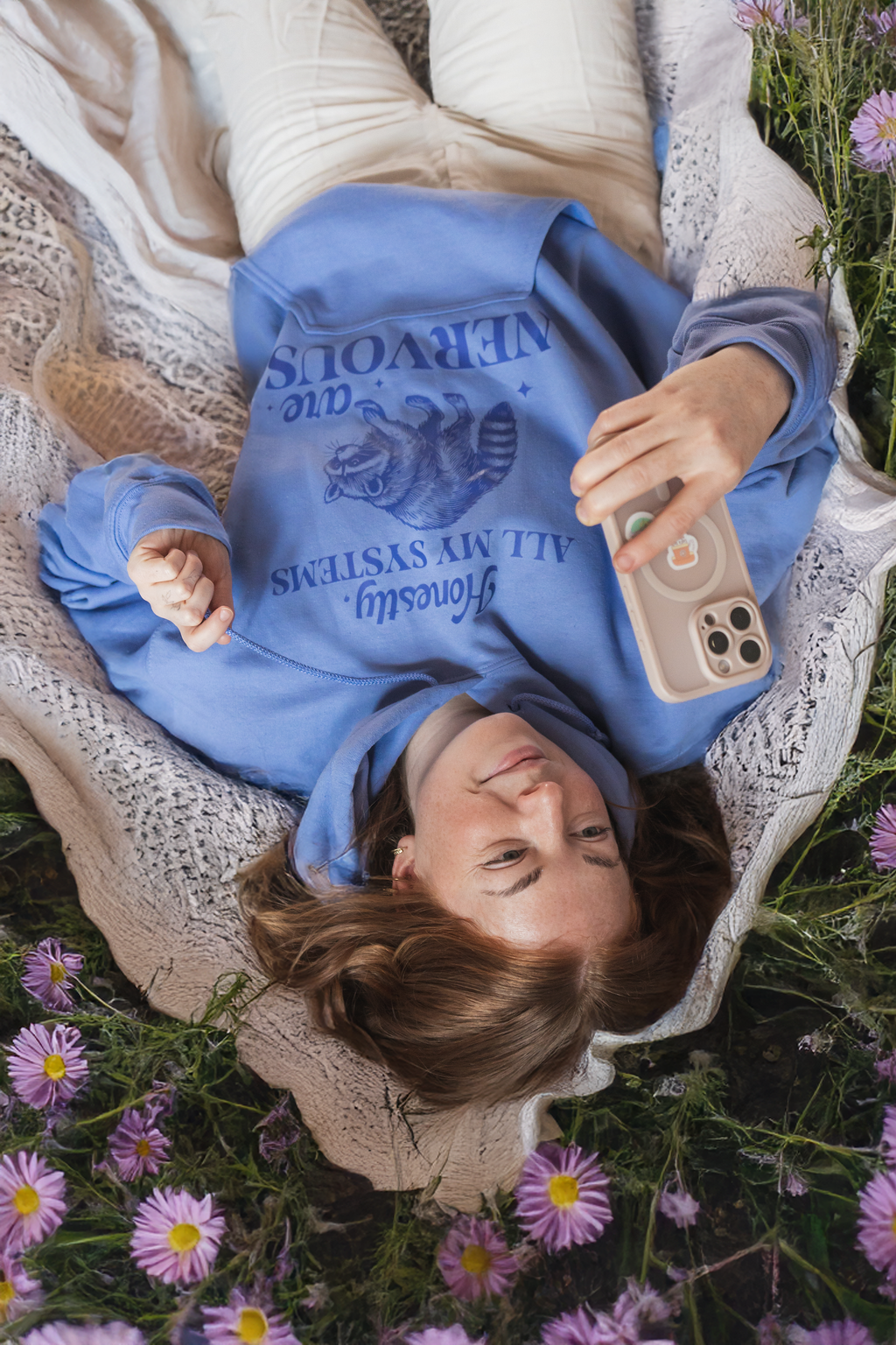 Honestly, All My Systems Are Nervous Raccoon Hoodie - Velora Luxury Fashion