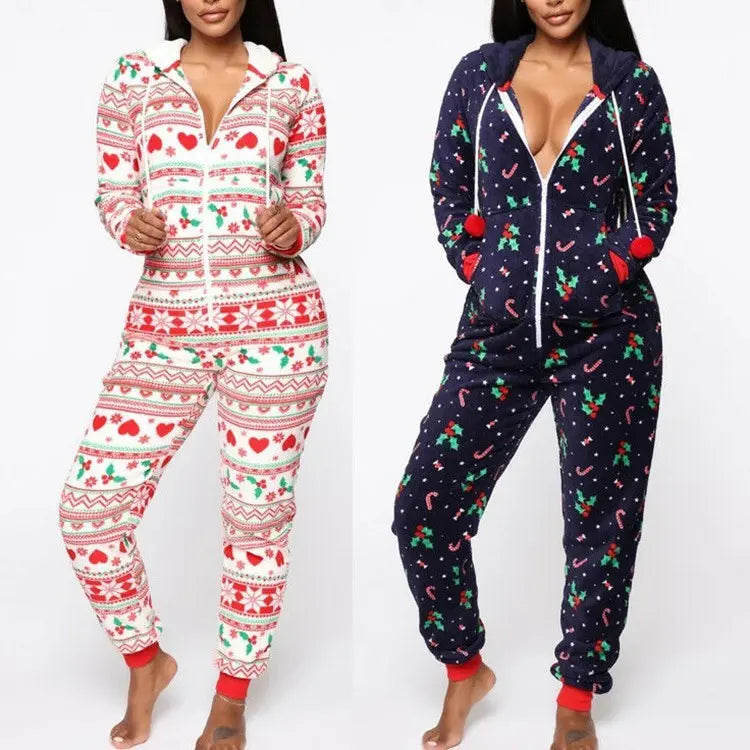 Hooded Nightwear for women Christmas Pajamas set EX-STOCK Canada
