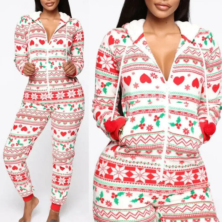 Hooded Nightwear for women Christmas Pajamas set EX-STOCK Canada