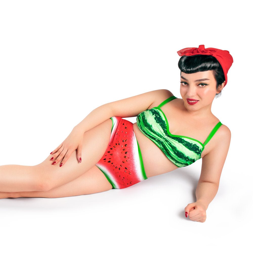 Hot Chocolate Design - Watermelon 50s Bikini BOTTOM ONLY - Velora Luxury Fashion