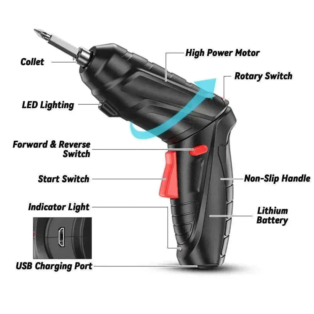 Household Small Electric Rechargeable Furniture Screwdriver Drill