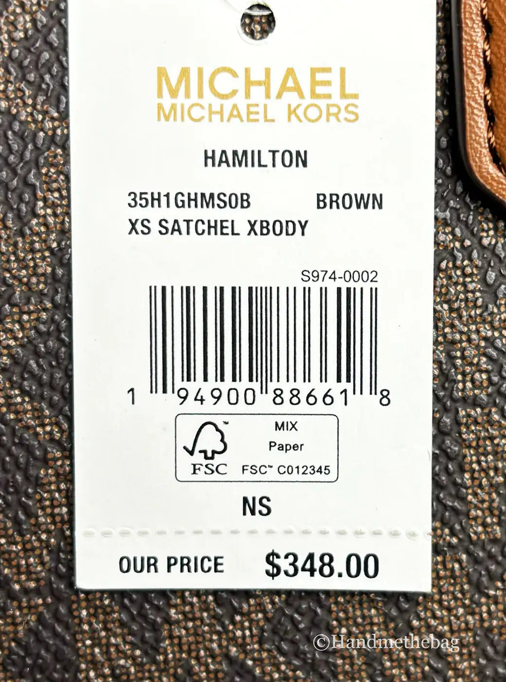 Michael Kors Hamilton Mini Brown PVC Crossbody