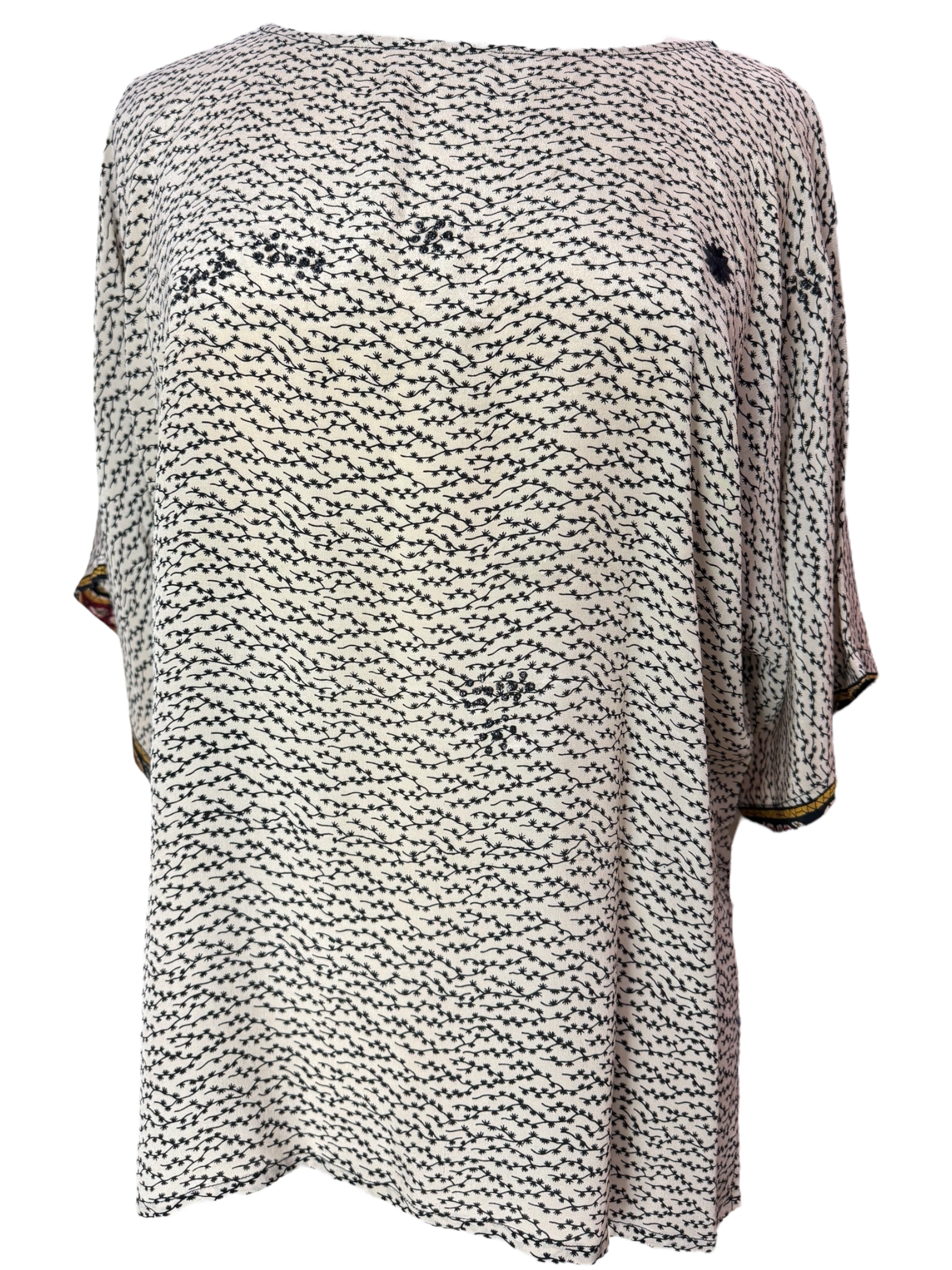 PRC6866 Avatar Pure Silk Side Slit Top - Velora