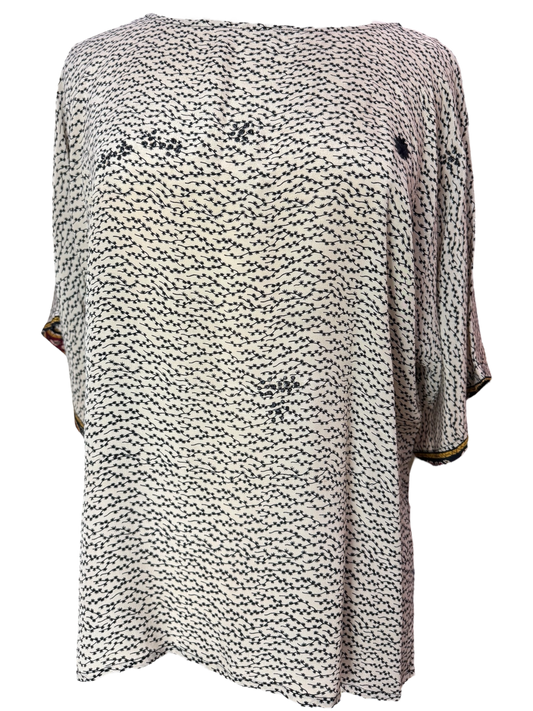 PRC6866 Avatar Pure Silk Side Slit Top - Velora