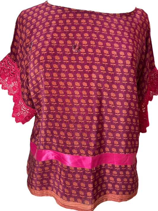 PRC6159 Avatar Pure Silk Boxy Top - Velora