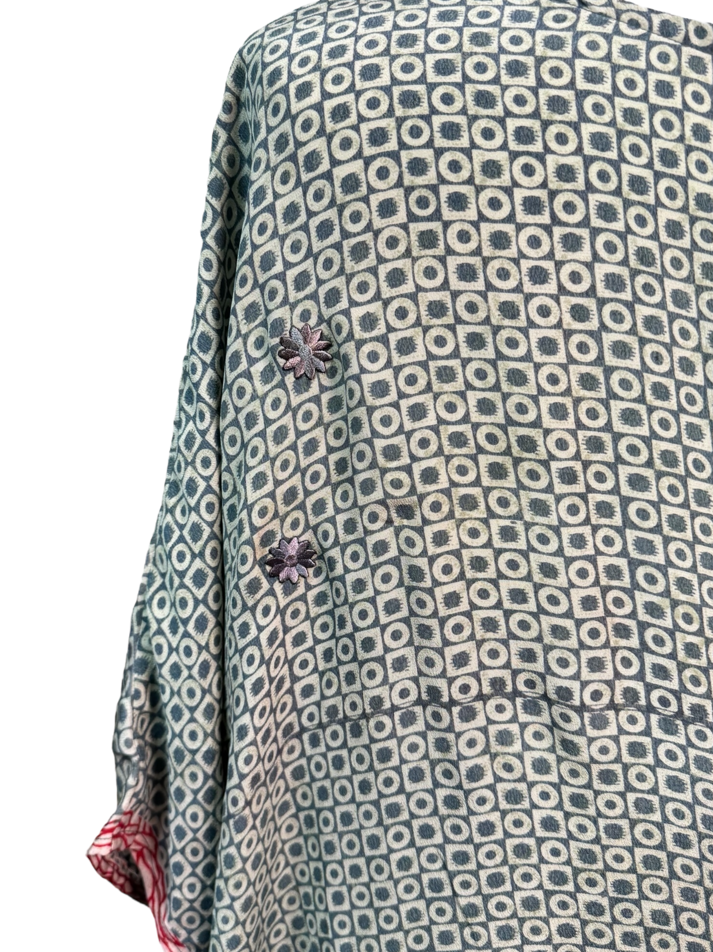 PRC7467 Avatar Pure Silk Short Kaftan Tunic with Slits - Velora