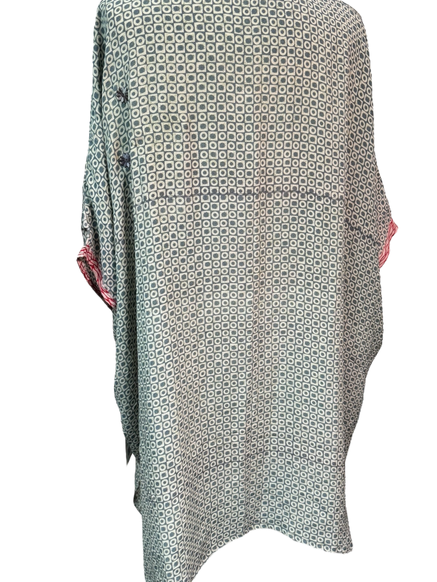 PRC7467 Avatar Pure Silk Short Kaftan Tunic with Slits - Velora