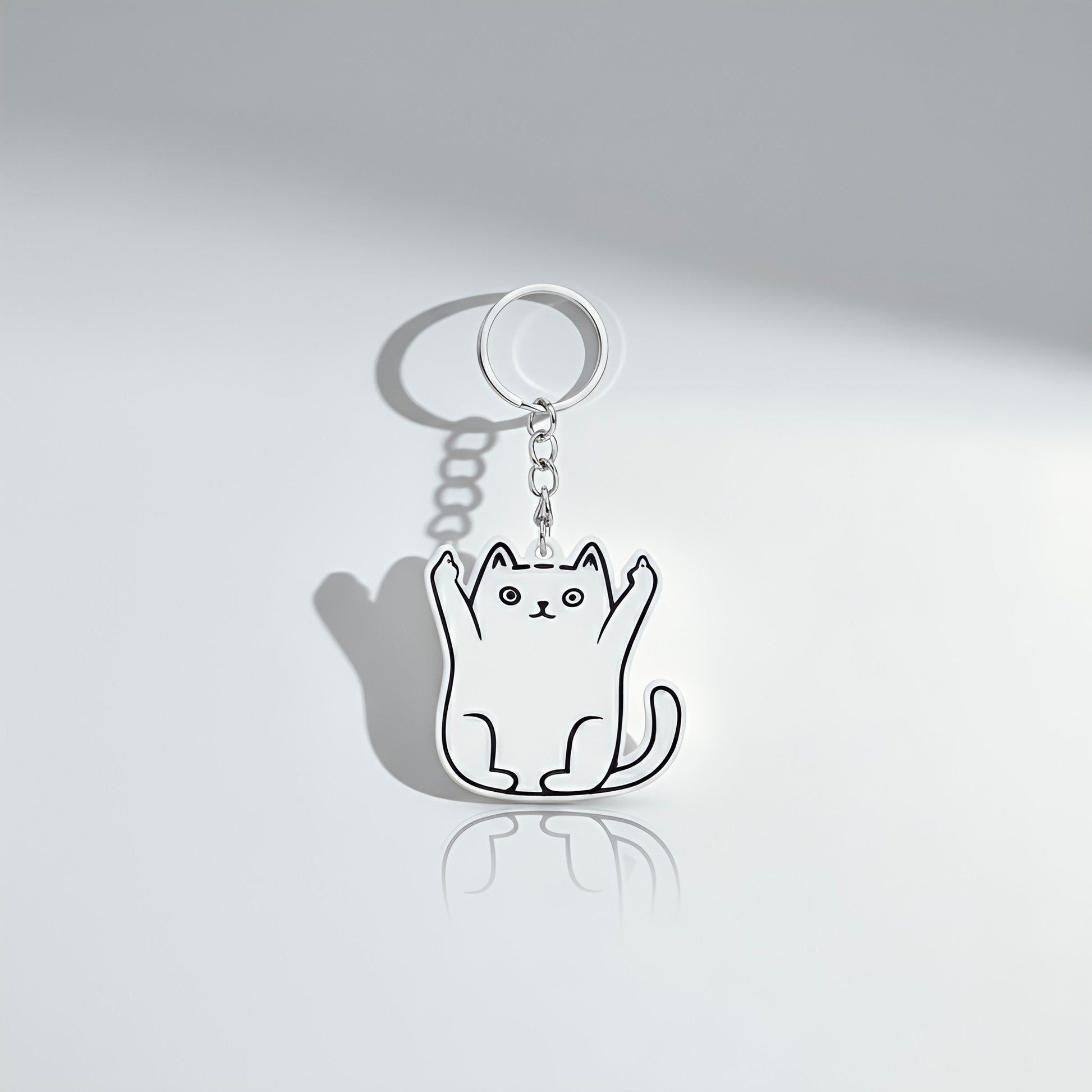 Sassy Cat Bag Charm – Middle Finger Gesture with Cute Style rottaofficial